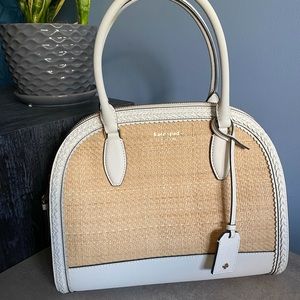 🆕✨ Kate Spade Reiley Straw Large Dome Satchel